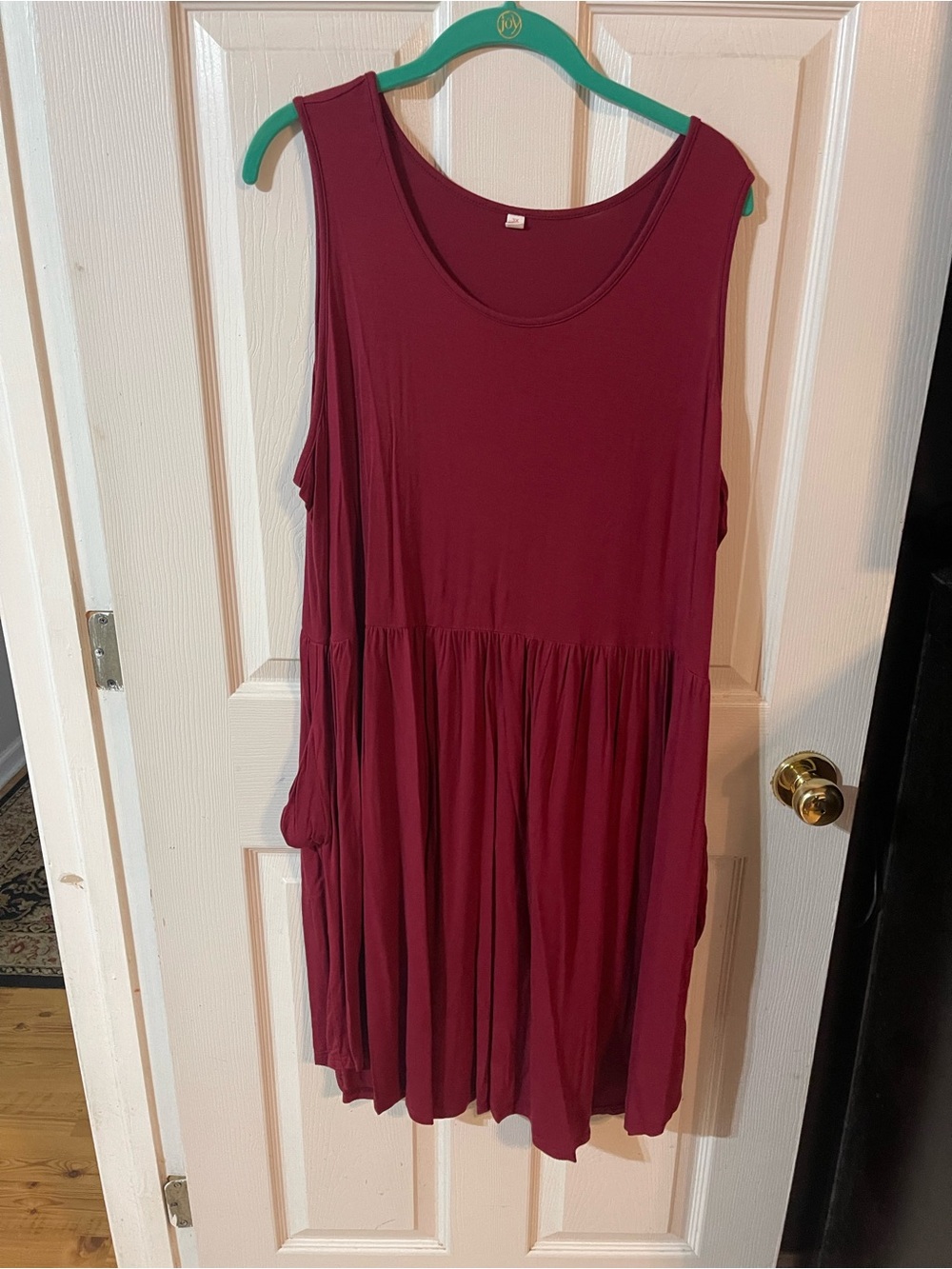 SHEIN Burgundy Sleeveless Midi Dress